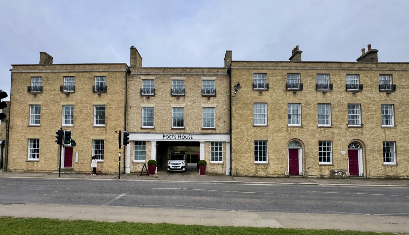 A long Georgian terrace of offices with rows of sash windows